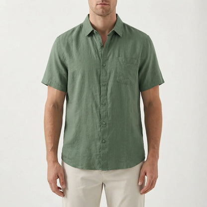 Brezlan | Short Sleeve Button-Up Casual Shirt