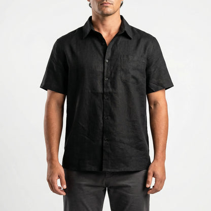 Brezlan | Short Sleeve Button-Up Casual Shirt