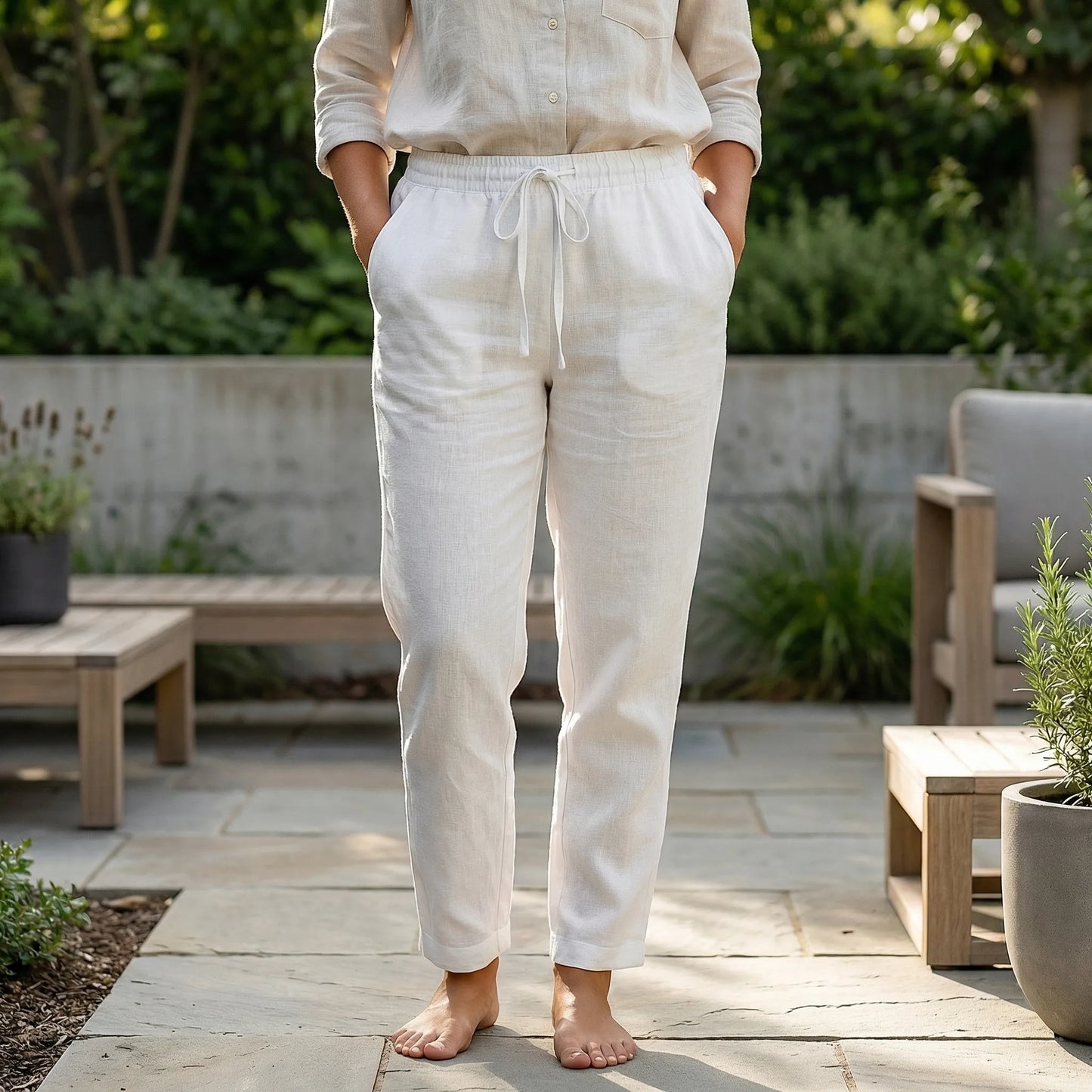 Brezza | Relaxed Fit Drawstring Trousers
