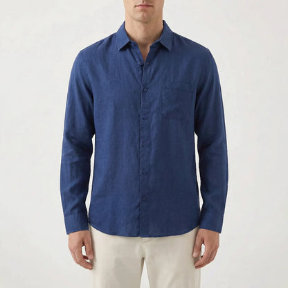 Brezzelo | Long Sleeve Button-Up Casual Shirt