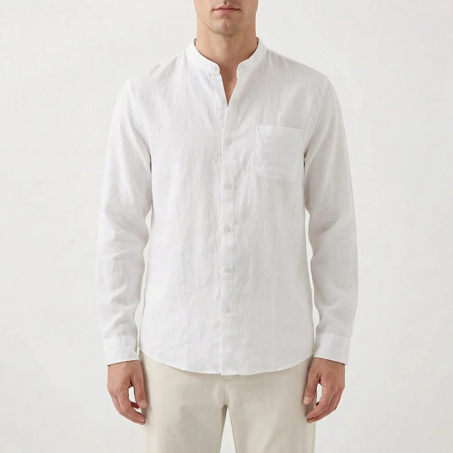 Brezzelo | Long Sleeve Button-Up Casual Shirt