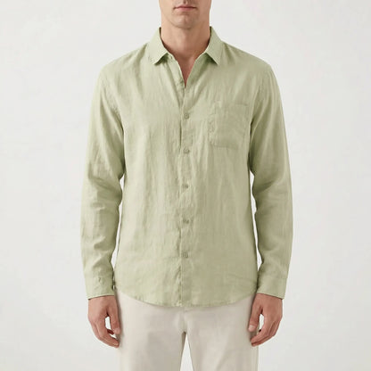 Brezzelo | Long Sleeve Button-Up Casual Shirt