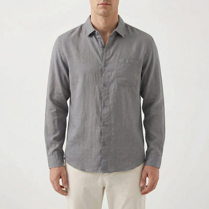 Brezzelo | Long Sleeve Button-Up Casual Shirt