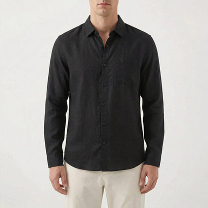 Brezzelo | Long Sleeve Button-Up Casual Shirt