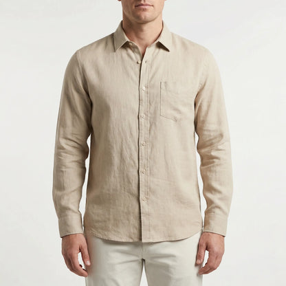 Brezzelo | Long Sleeve Button-Up Casual Shirt