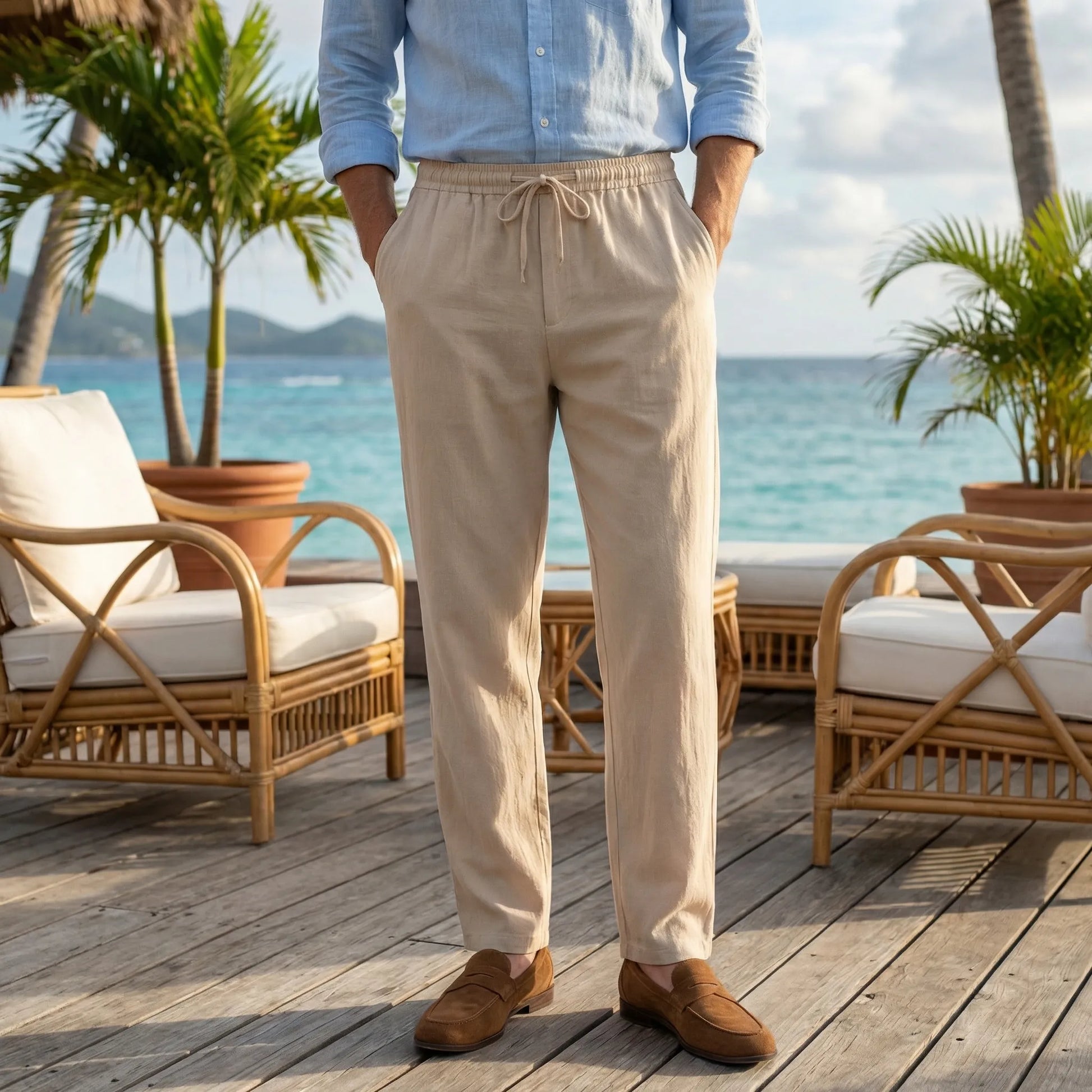Brezzon | Relaxed Fit Drawstring Trousers
