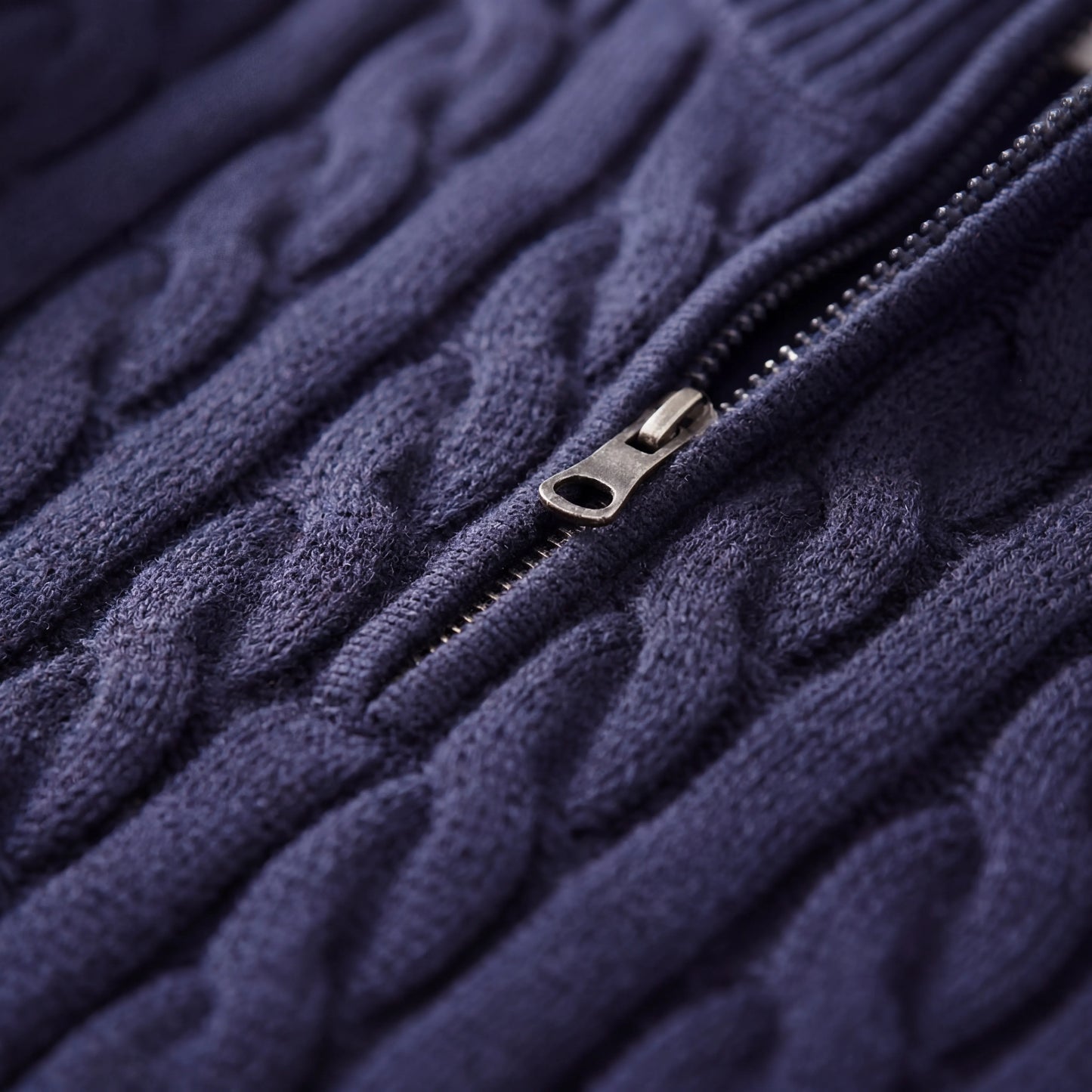 Cablorn - Cable Knit Half-Zip Pullover Sweater