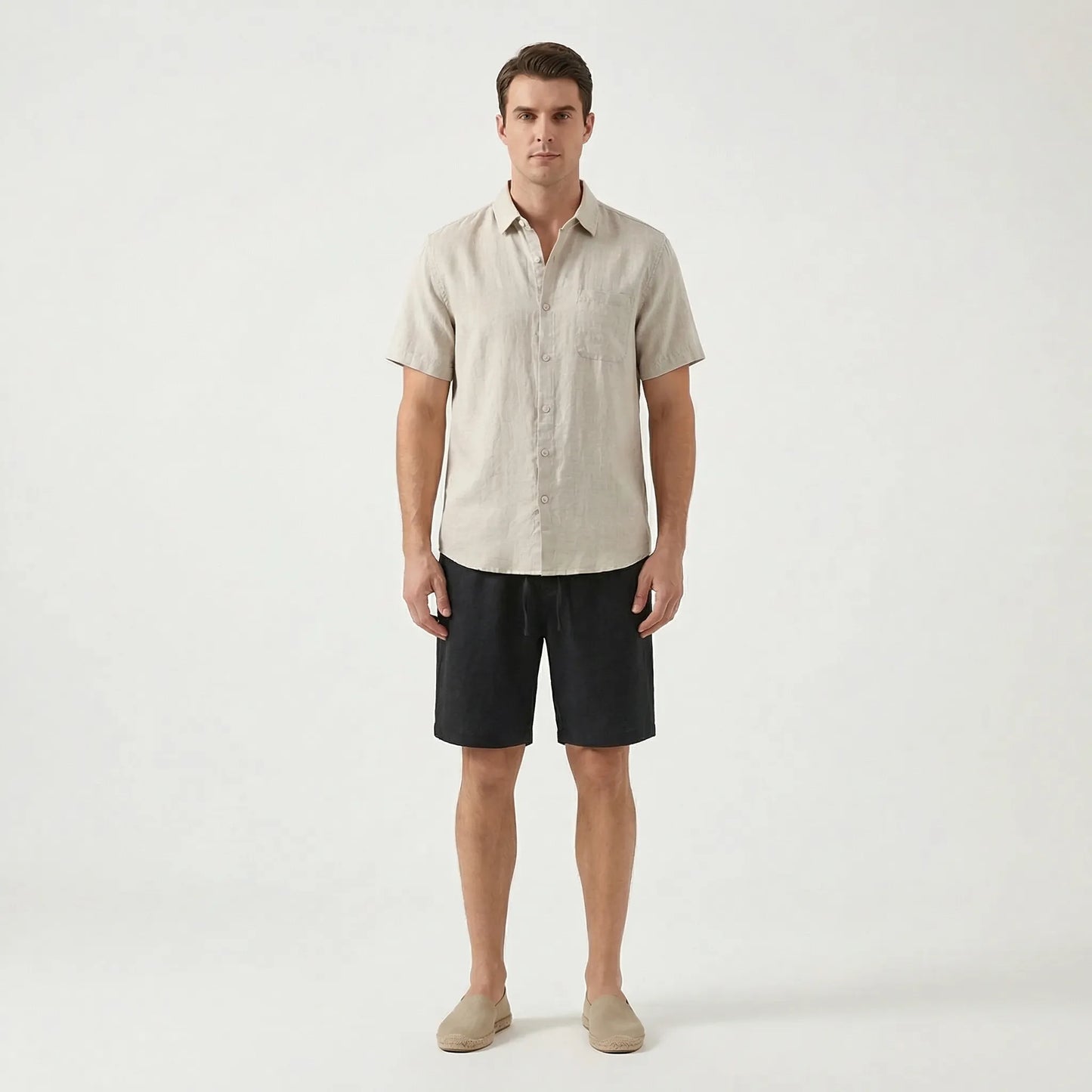 Calmoure | Short-Sleeve Button-Up Shirt And Shorts Set