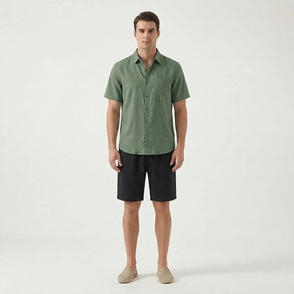 Calmoure | Short-Sleeve Button-Up Shirt And Shorts Set