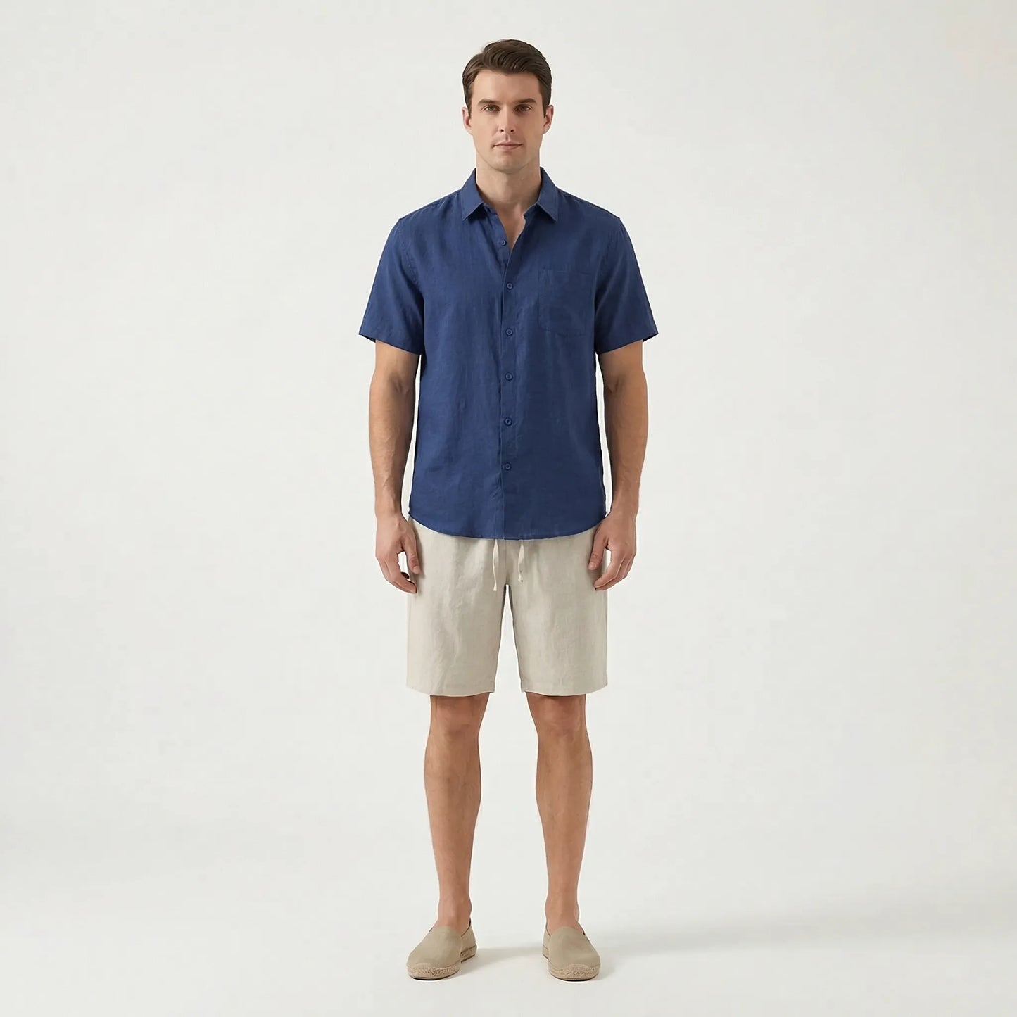 Calmoure | Short-Sleeve Button-Up Shirt And Shorts Set