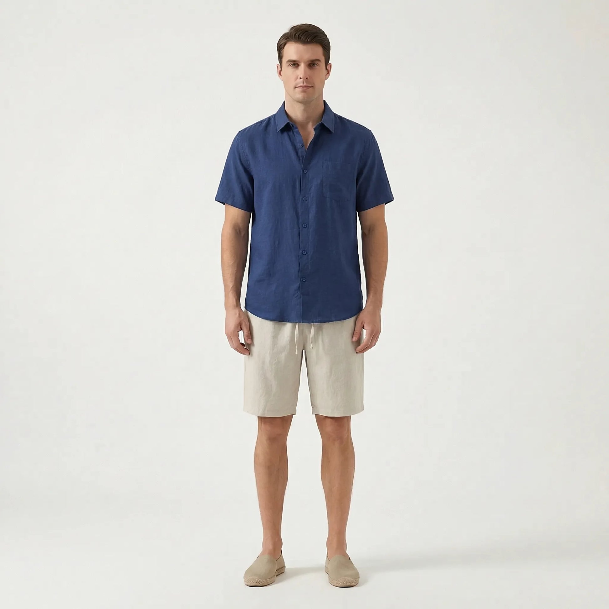 Calmoure | Short-Sleeve Button-Up Shirt And Shorts Set
