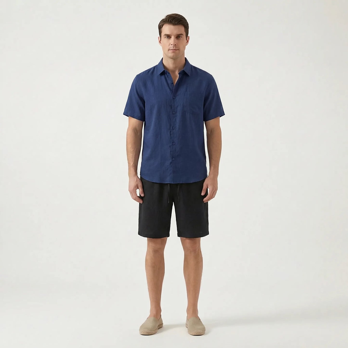Calmoure | Short-Sleeve Button-Up Shirt And Shorts Set