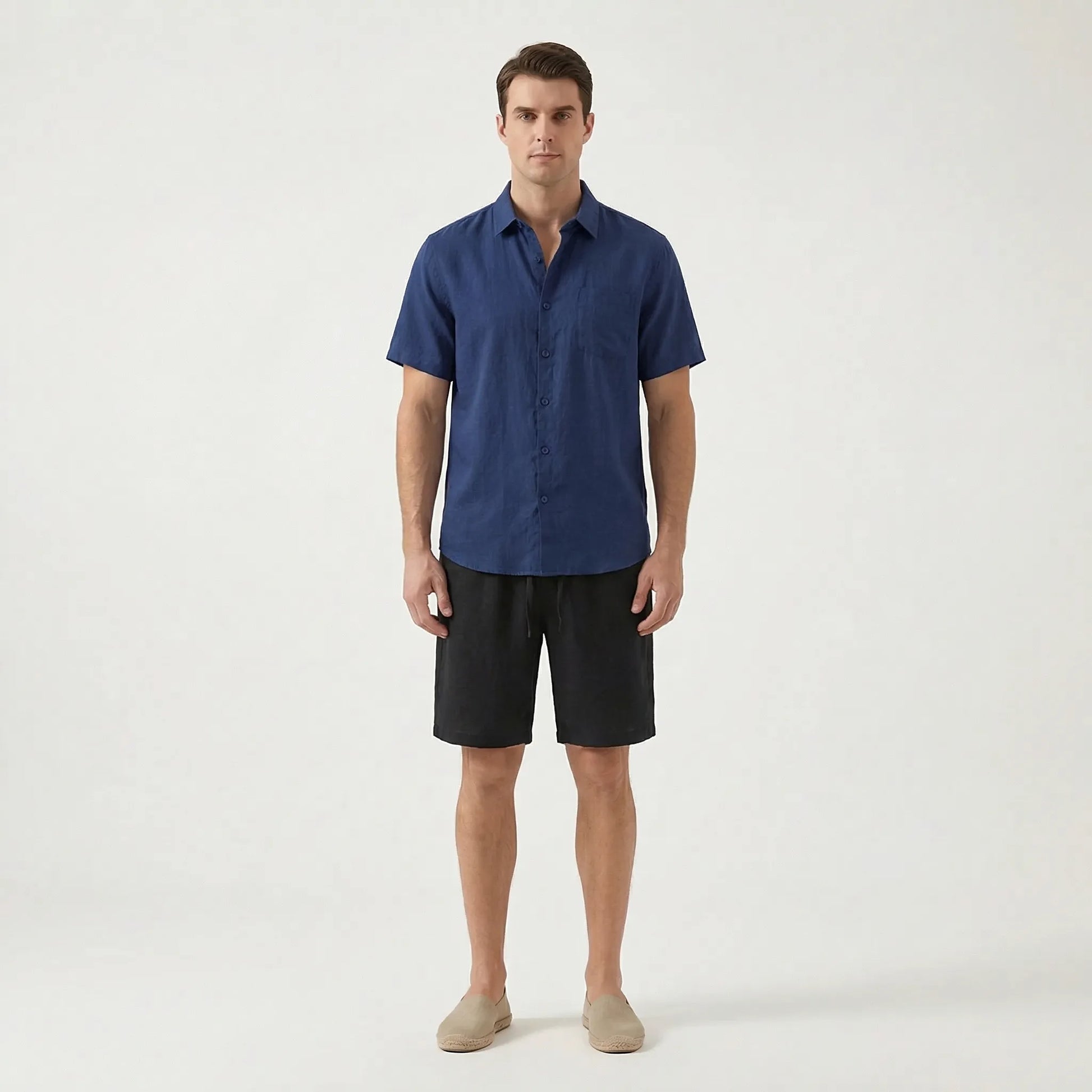 Calmoure | Short-Sleeve Button-Up Shirt And Shorts Set