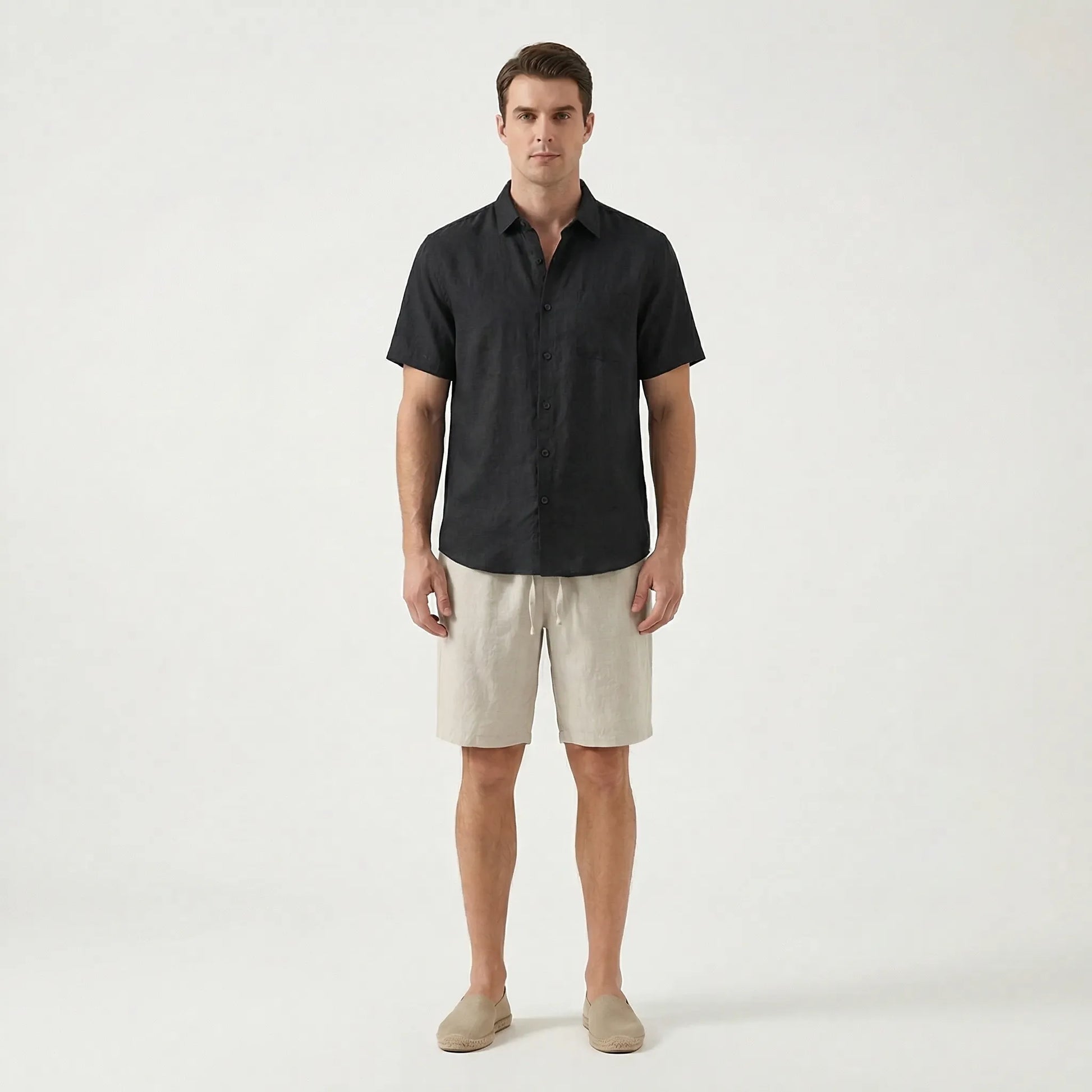 Calmoure | Short-Sleeve Button-Up Shirt And Shorts Set