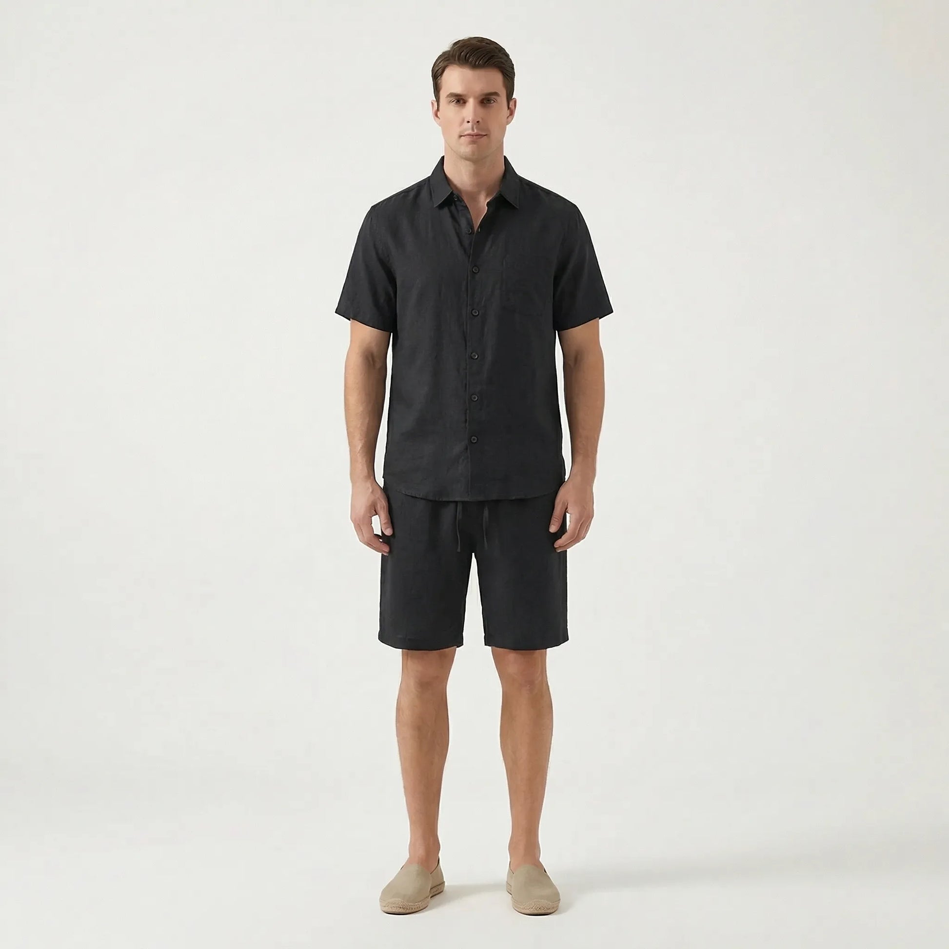 Calmoure | Short-Sleeve Button-Up Shirt And Shorts Set