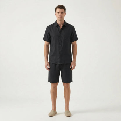Calmoure | Short-Sleeve Button-Up Shirt And Shorts Set