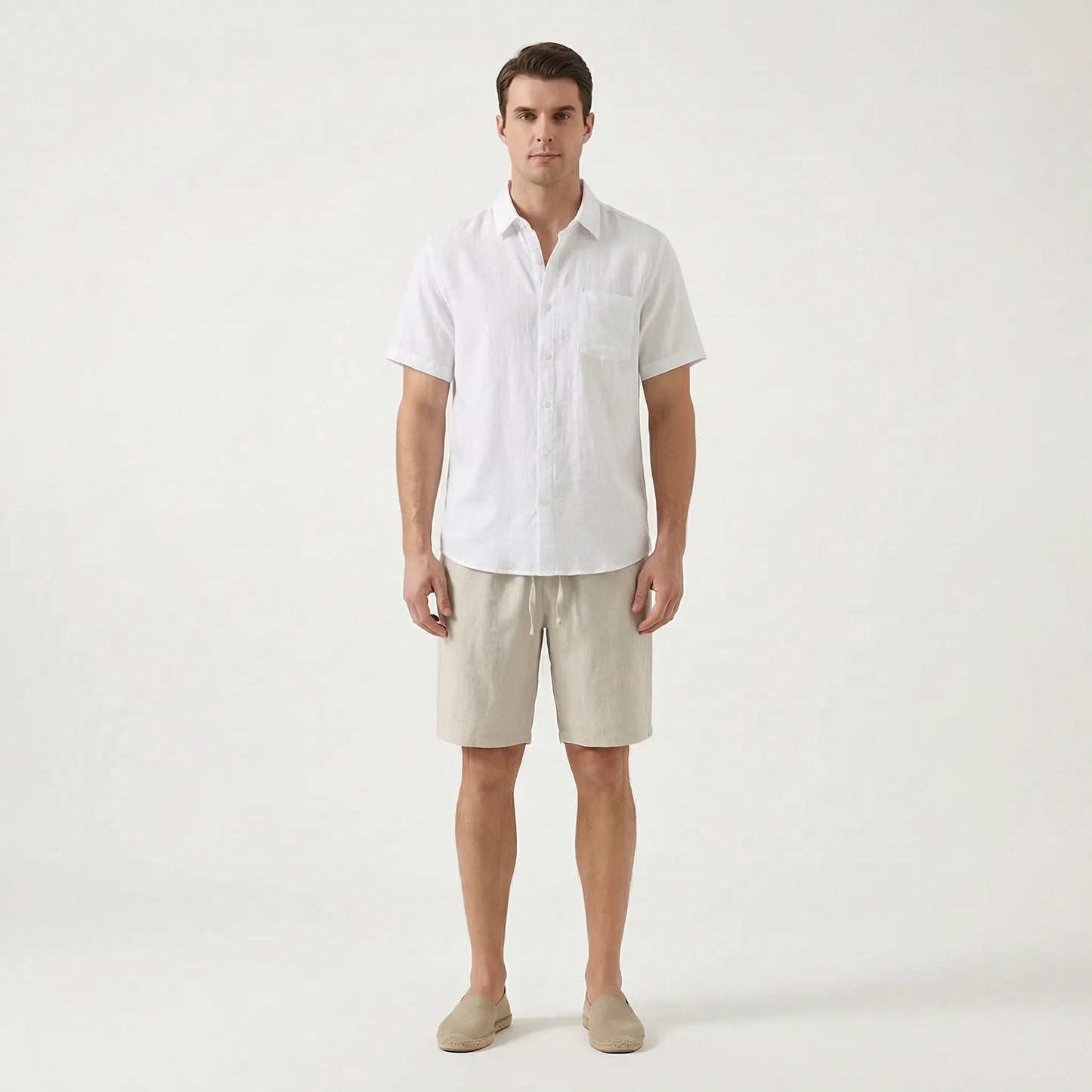 Calmoure | Short-Sleeve Button-Up Shirt And Shorts Set