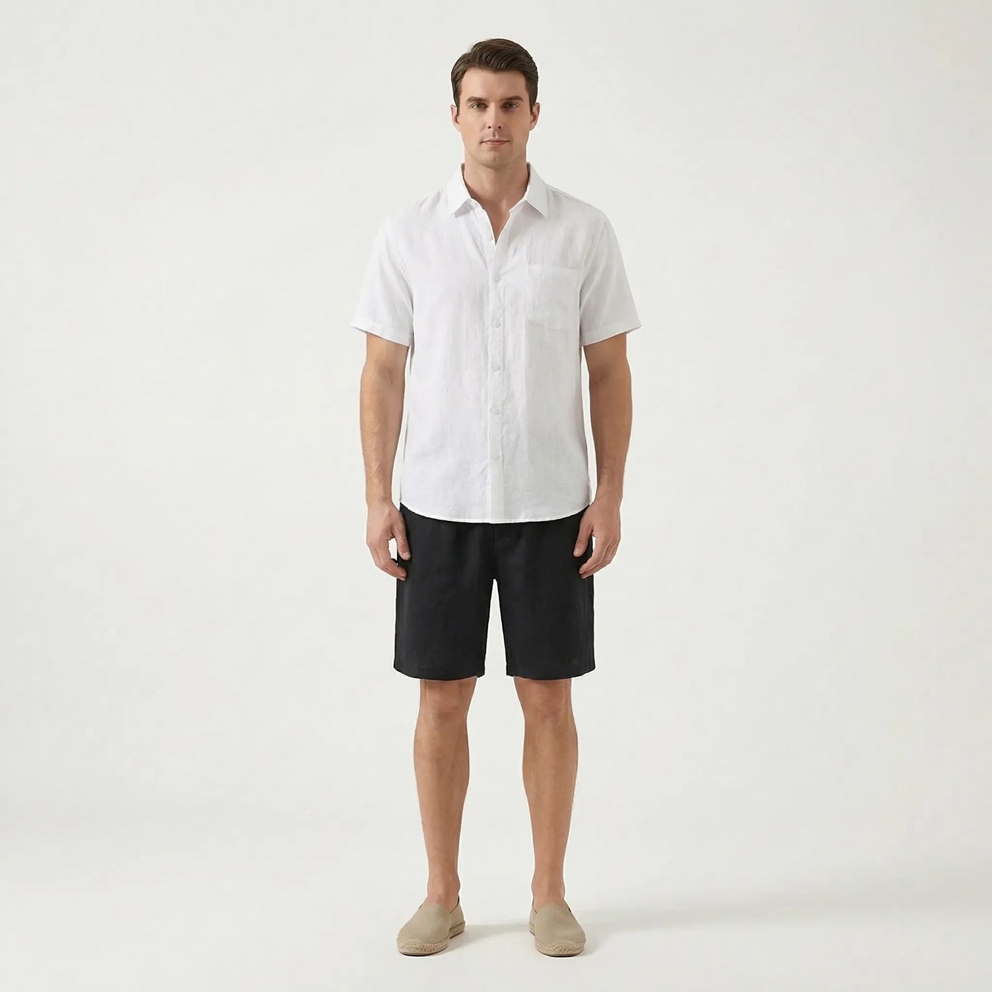 Calmoure | Short-Sleeve Button-Up Shirt And Shorts Set