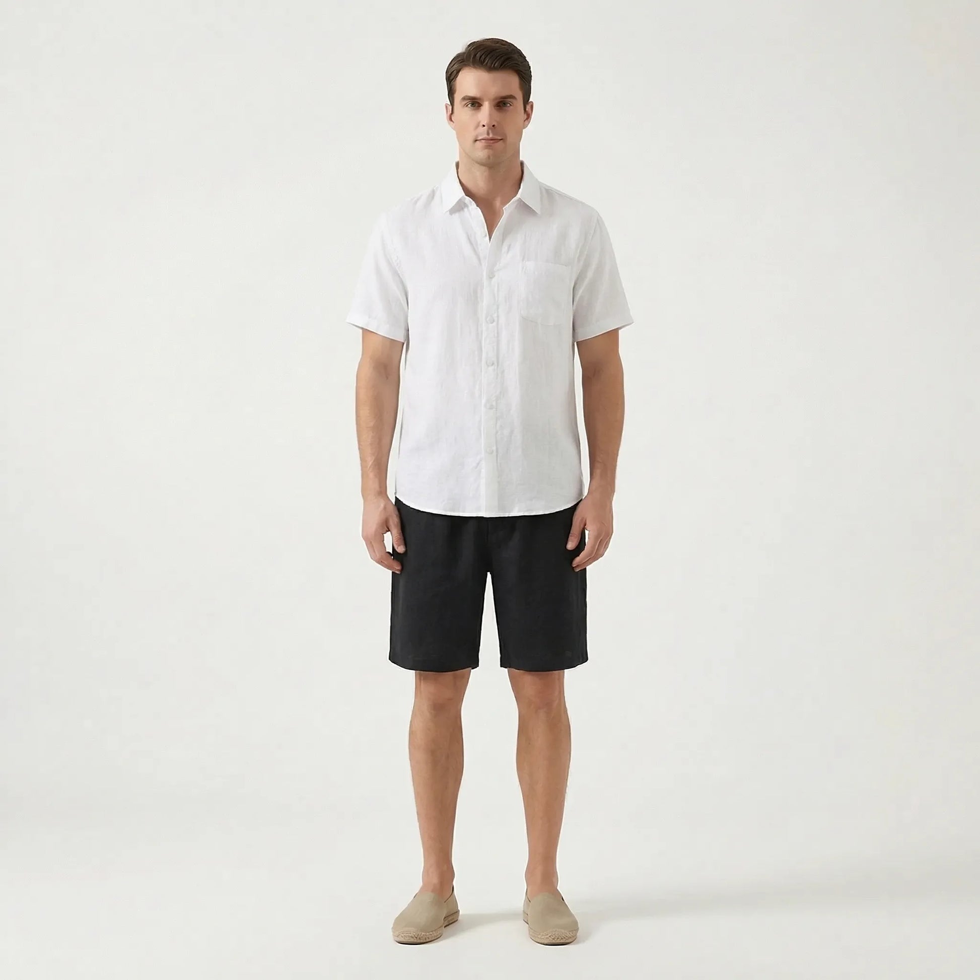 Calmoure | Short-Sleeve Button-Up Shirt And Shorts Set