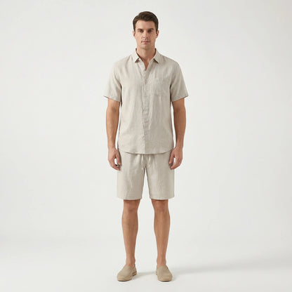 Calmoure | Short-Sleeve Button-Up Shirt And Shorts Set