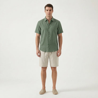 Calmoure | Short-Sleeve Button-Up Shirt And Shorts Set