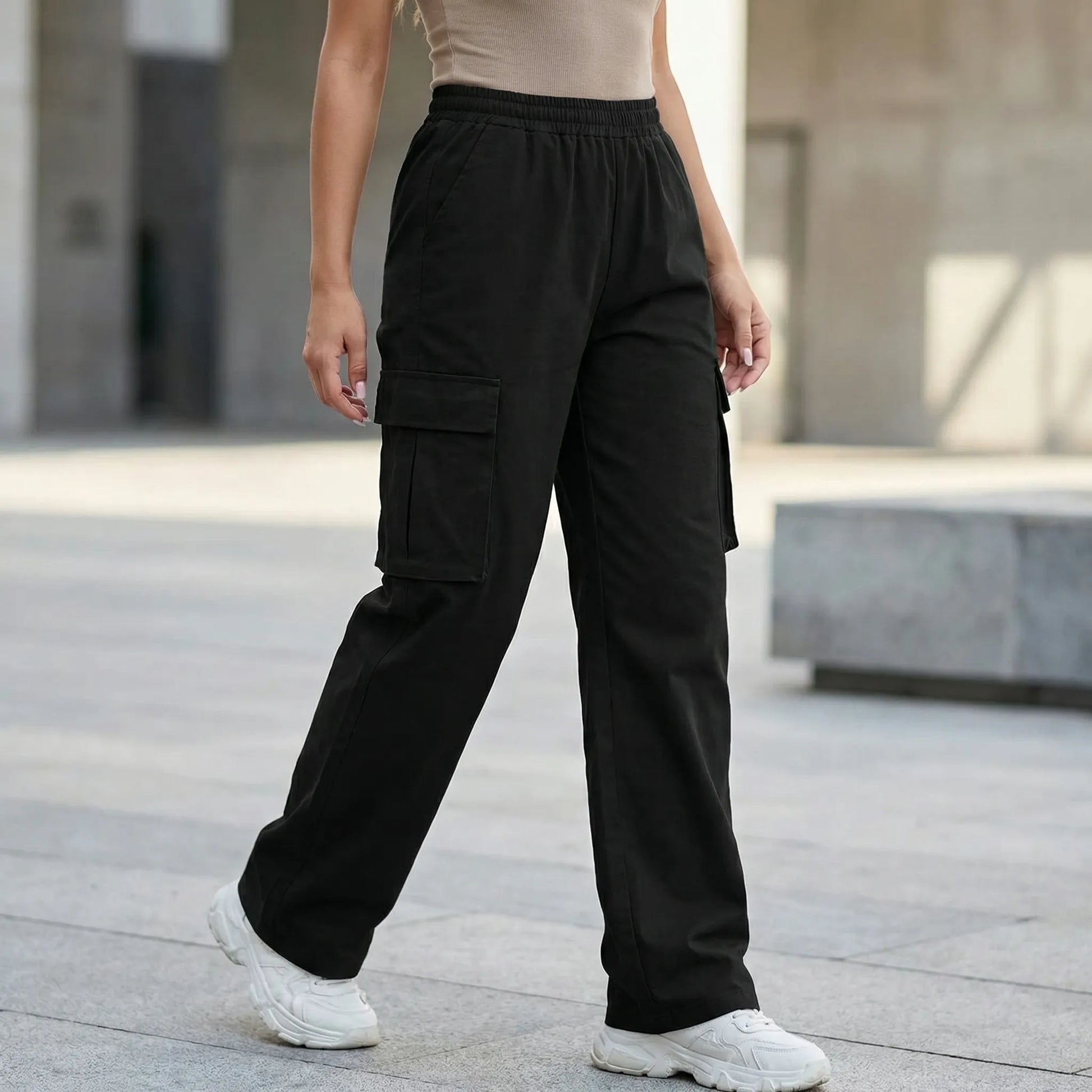 Cargova | High-Waist Wide-Leg Cargo Pants