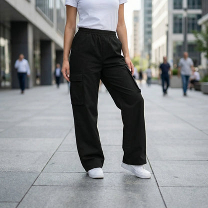 Cargova | High-Waist Wide-Leg Cargo Pants