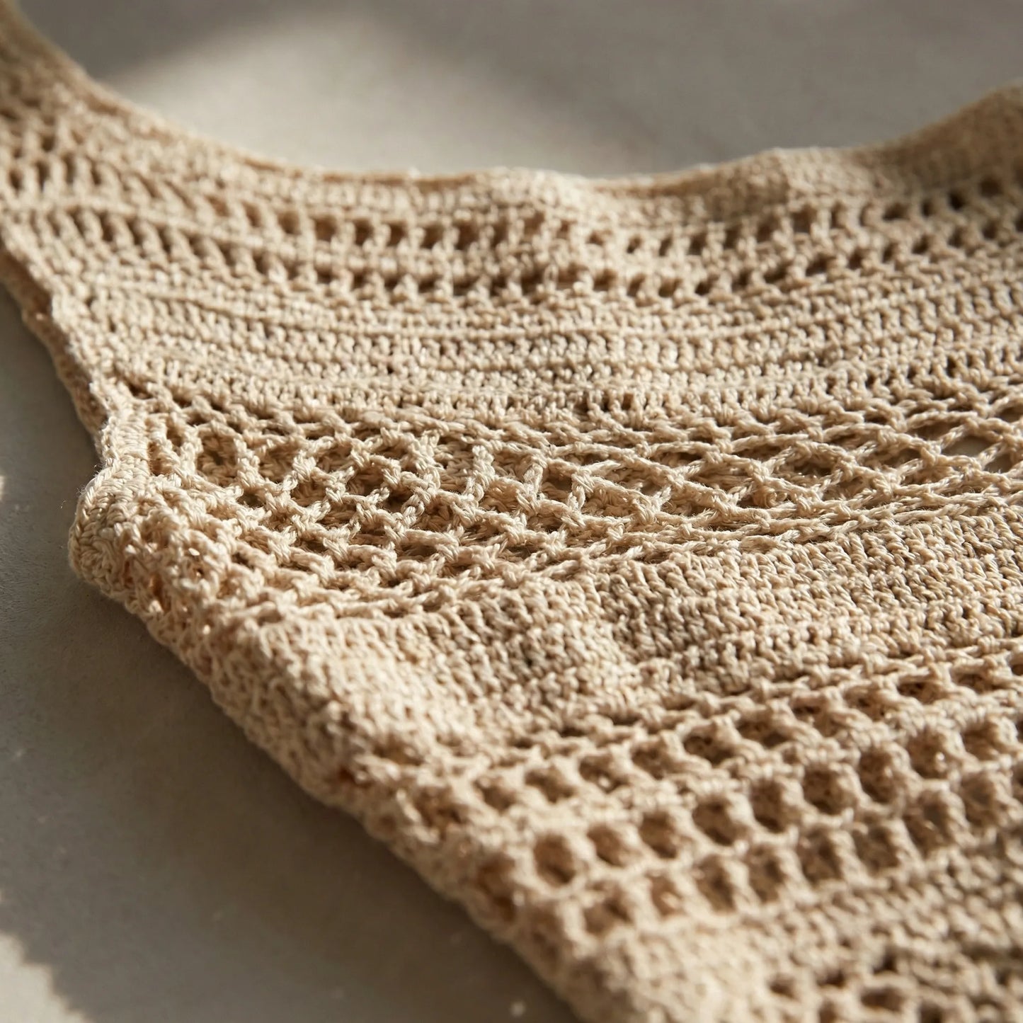 Cavelux | One-Shoulder Open-Knit Mini Dress