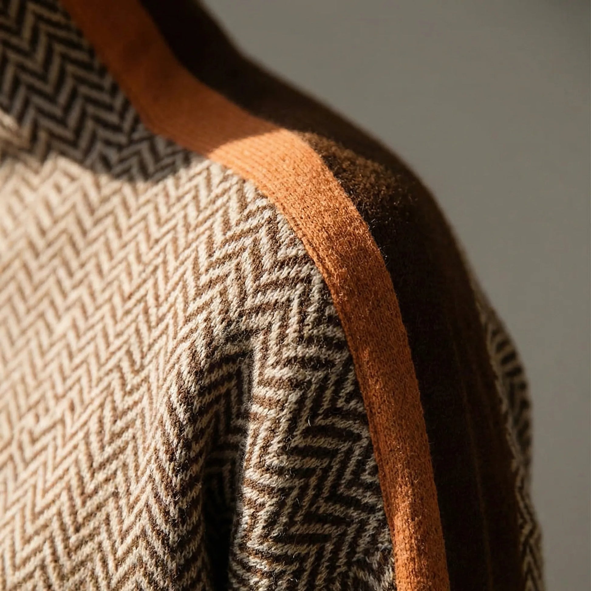 Chevria | High-Neck Chevron Knit Jumper