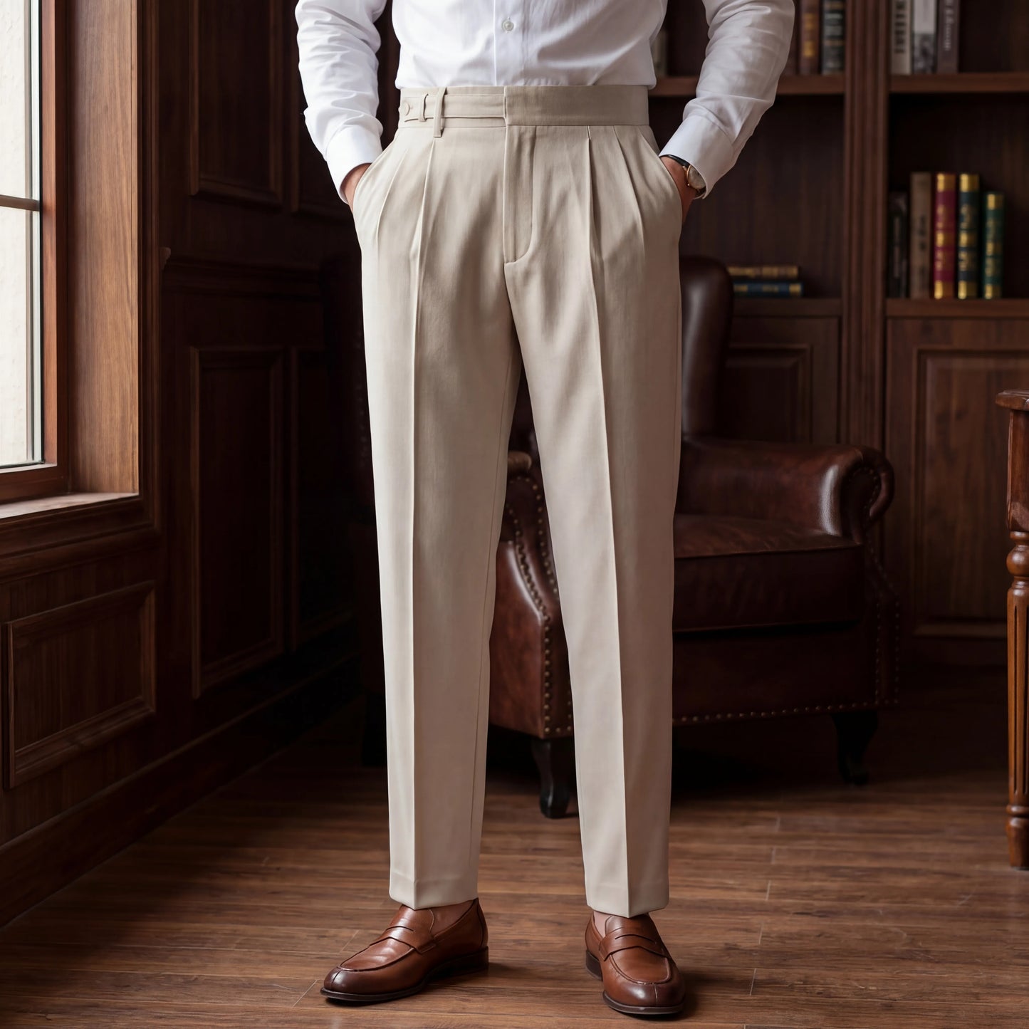 Clarendon - Tailored Pleated Trousers For Men