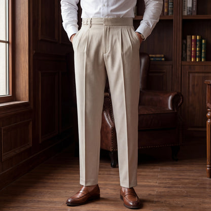 Clarendon - Tailored Pleated Trousers For Men