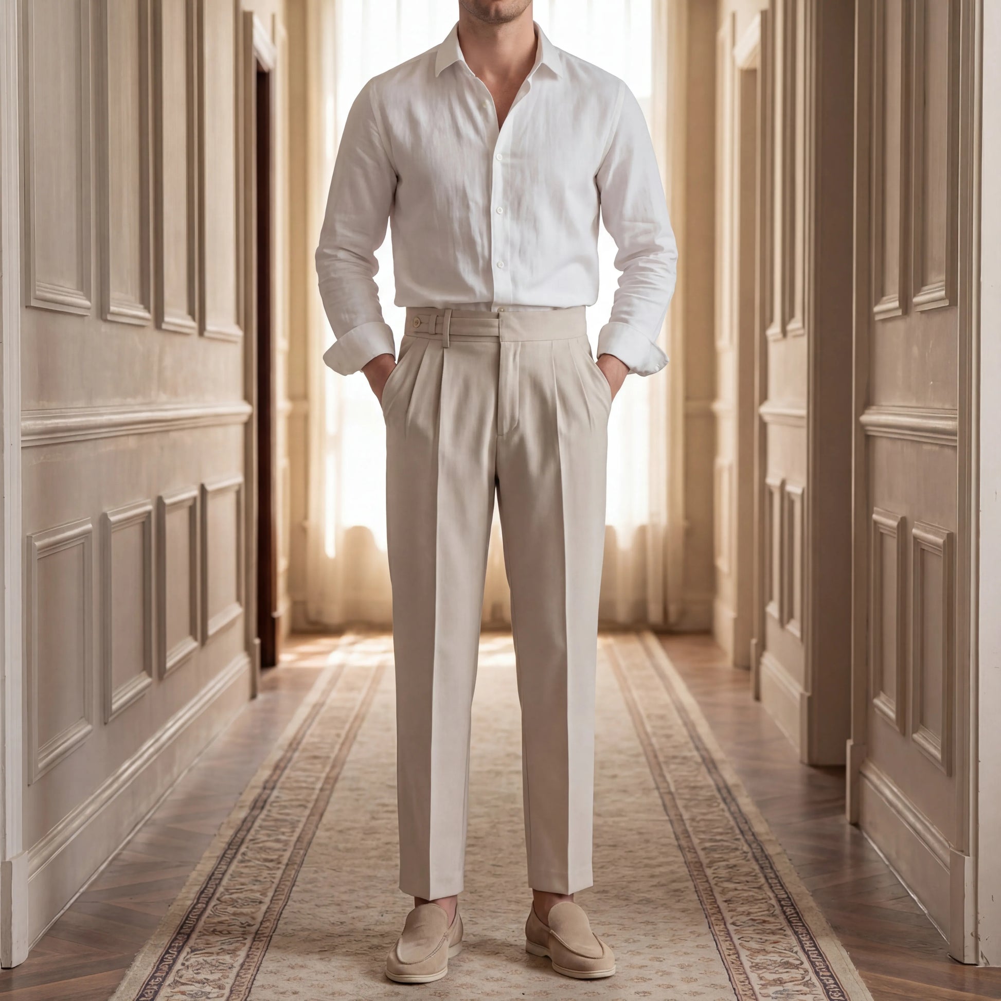 Clarendon - Tailored Pleated Trousers For Men
