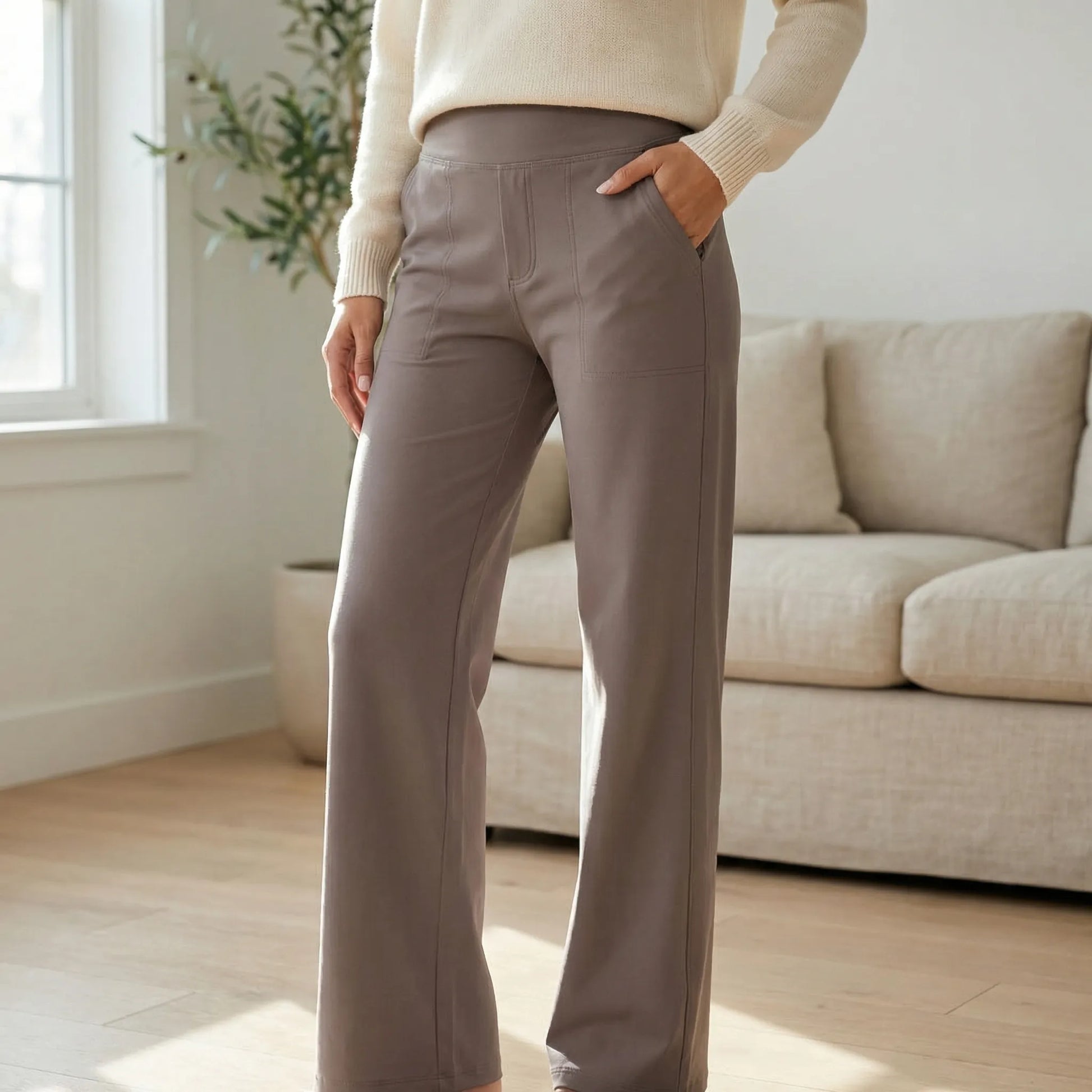 Clarixa | High-Waist Straight-Leg Trousers