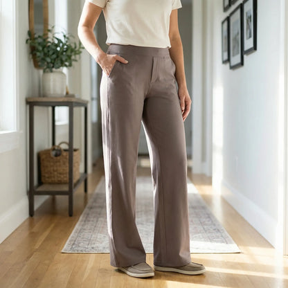 Clarixa | High-Waist Straight-Leg Trousers