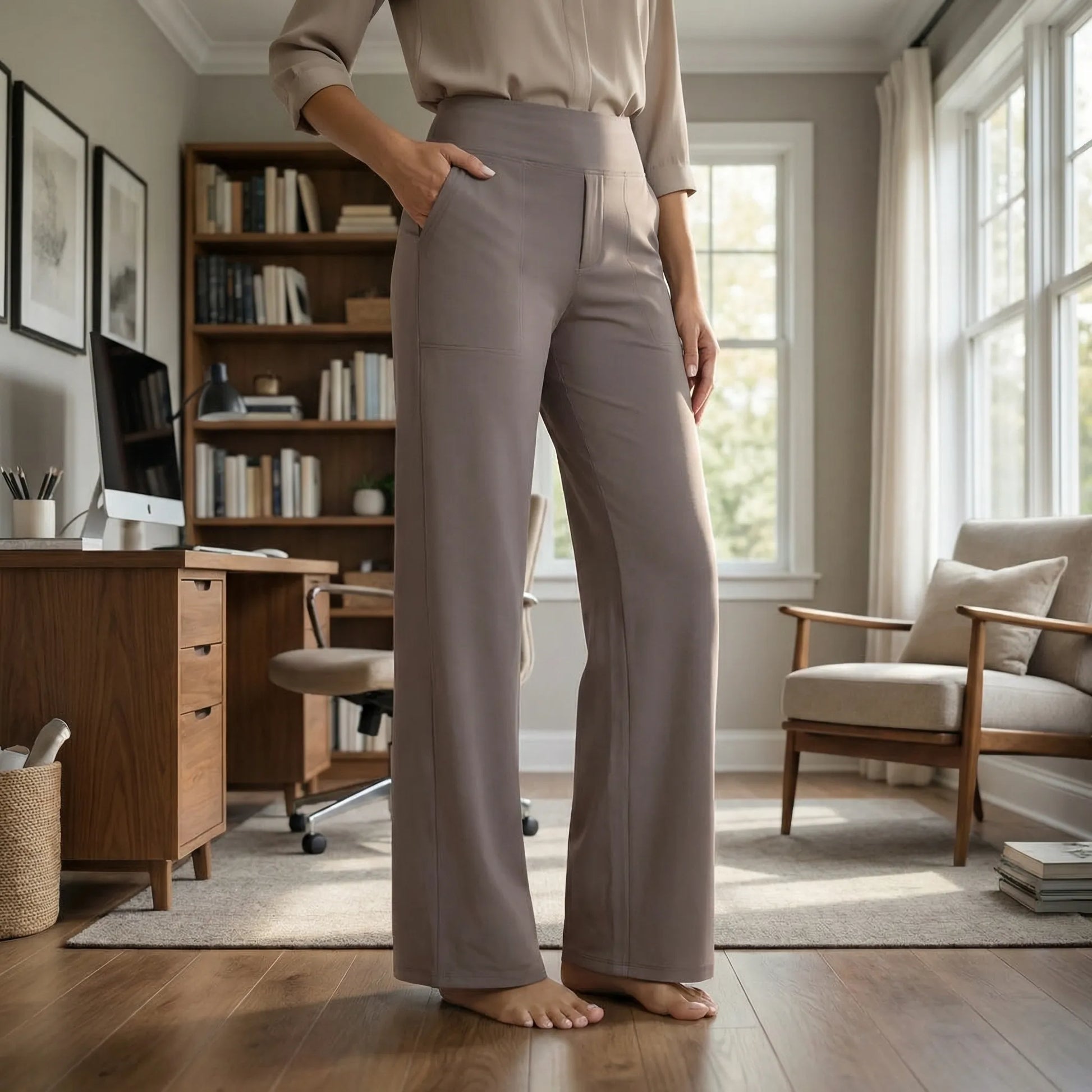 Clarixa | High-Waist Straight-Leg Trousers