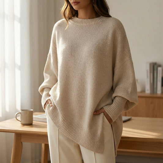 Clarvelle | Oversized Batwing Knit Pullover