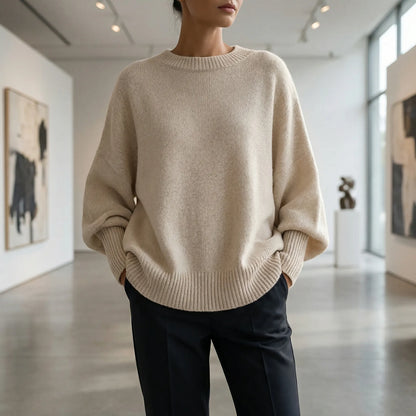 Clarvelle | Oversized Batwing Knit Pullover