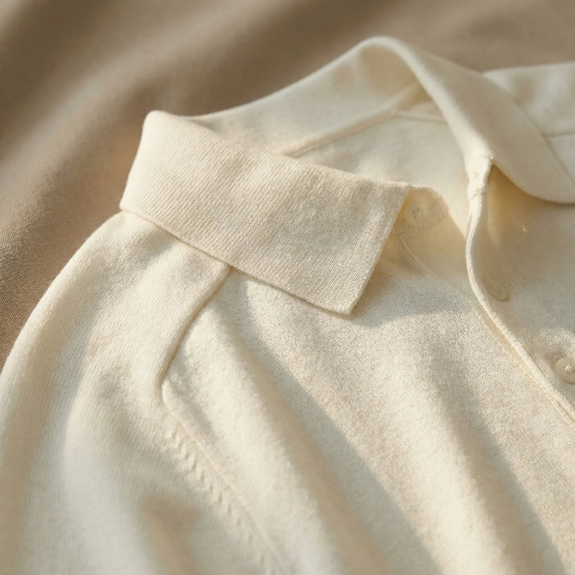 Clarvelo | Tailored Long-Sleeve Knit Polo