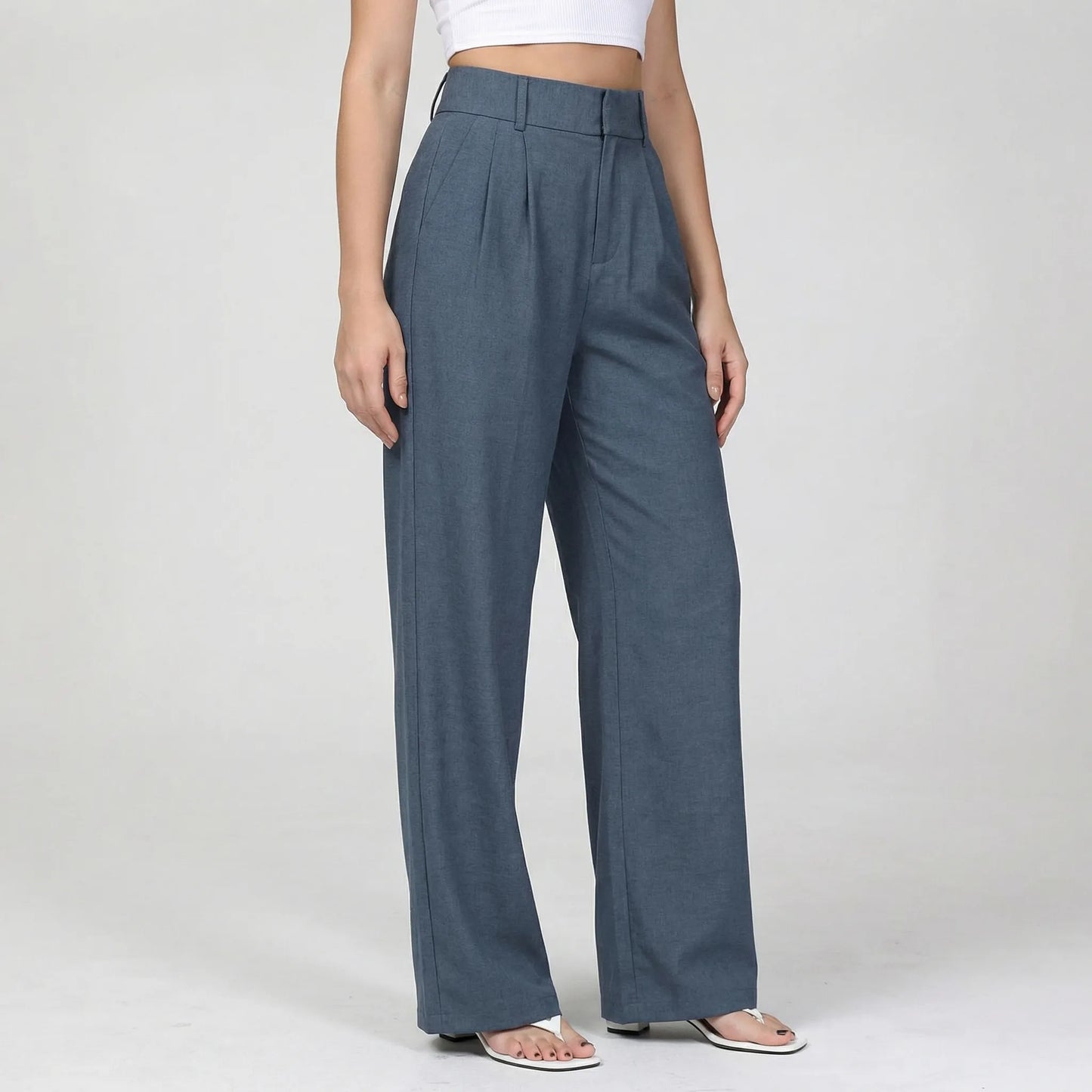 Classiva | High-Waist Wide-Leg Trousers Women