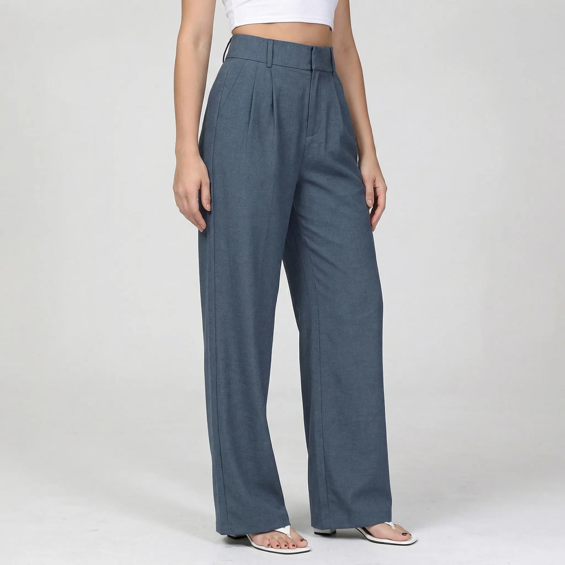 Classiva | High-Waist Wide-Leg Trousers Women