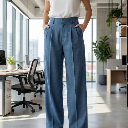 Classiva | High-Waist Wide-Leg Trousers Women