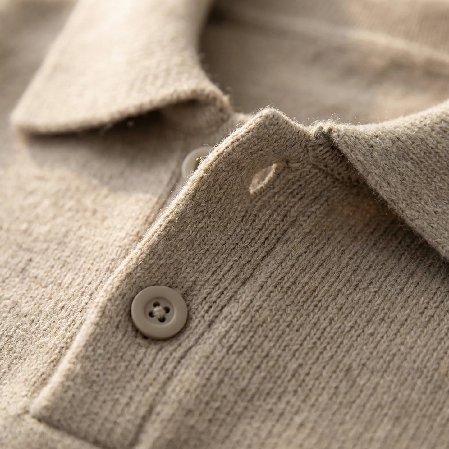 Collven | Oversized Polo Collar Knit Sweater
