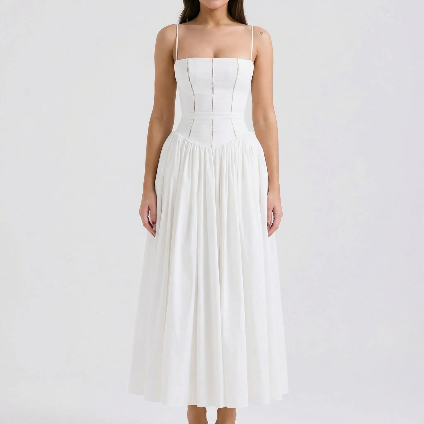 Corsvella - Sleeveless Off-Shoulder Maxi Slip Dress