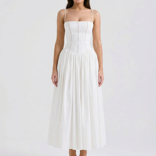 Corsvella - Sleeveless Off-Shoulder Maxi Slip Dress