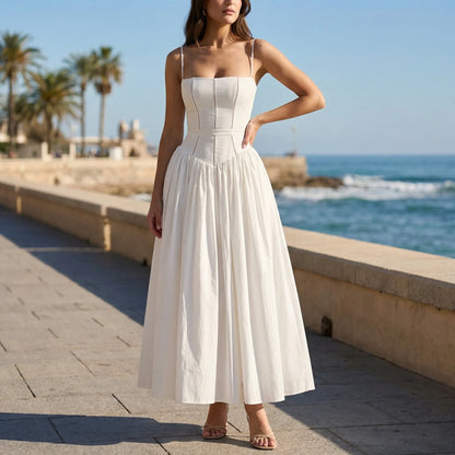 Corsvella - Sleeveless Off-Shoulder Maxi Slip Dress