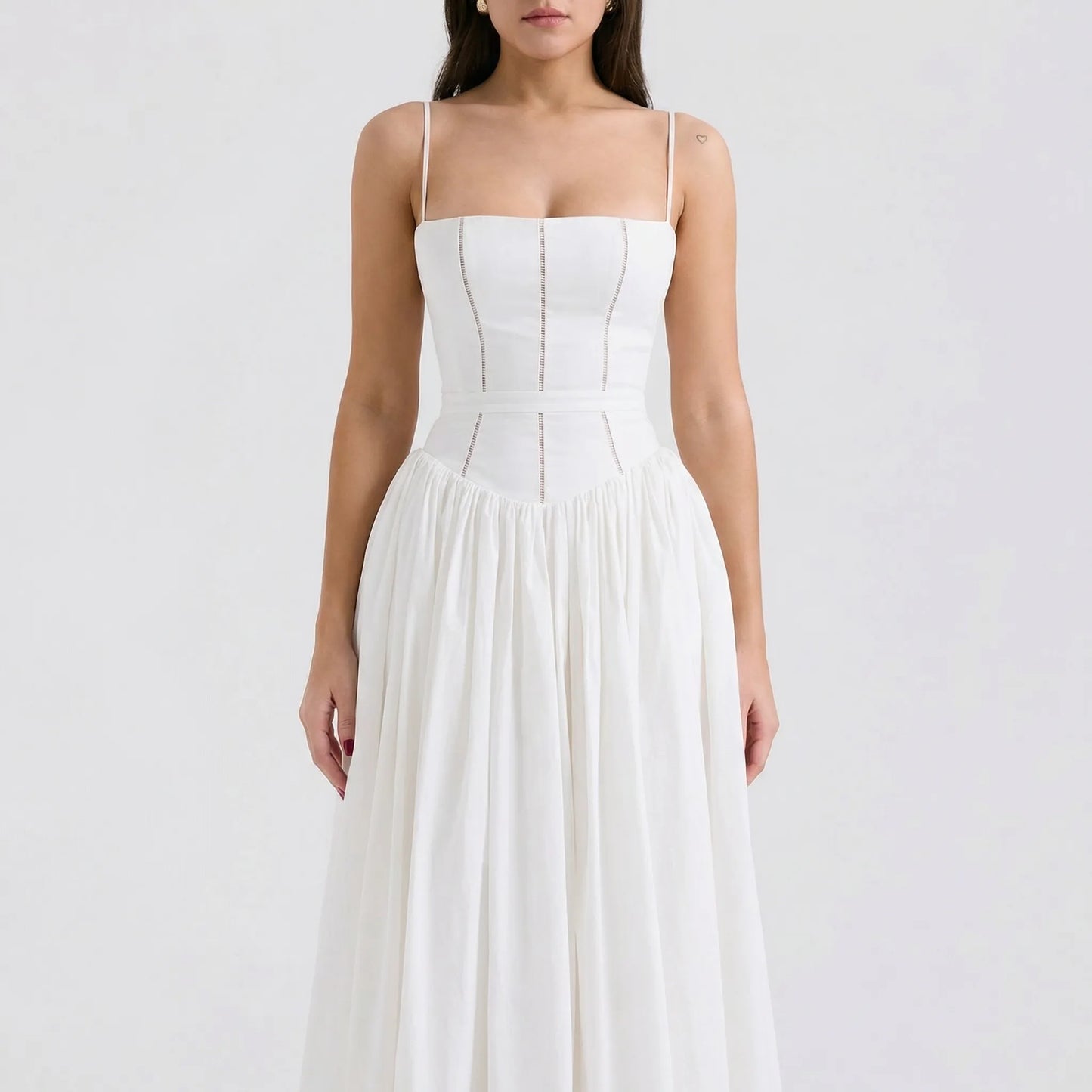 Corsvella - Sleeveless Off-Shoulder Maxi Slip Dress
