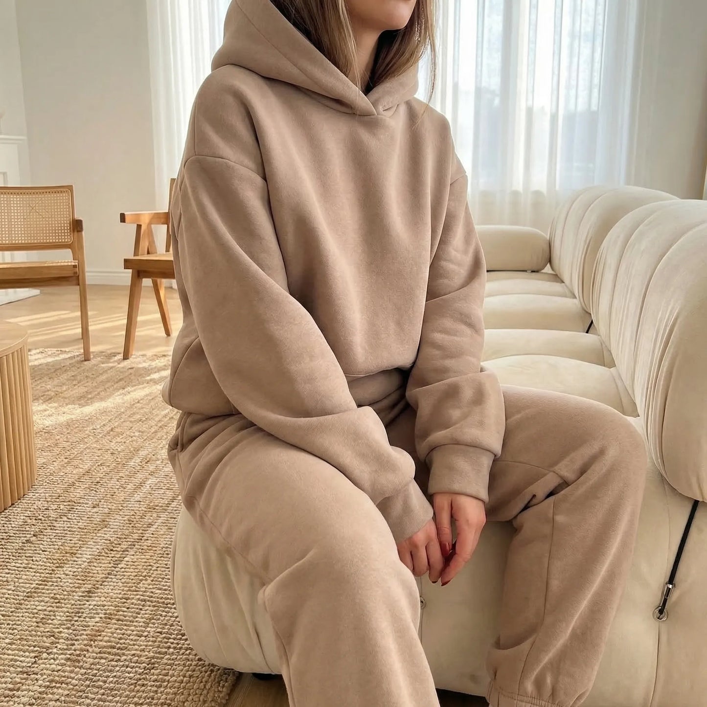 Cozella - 2-Piece Hoodie And Jogger Set
