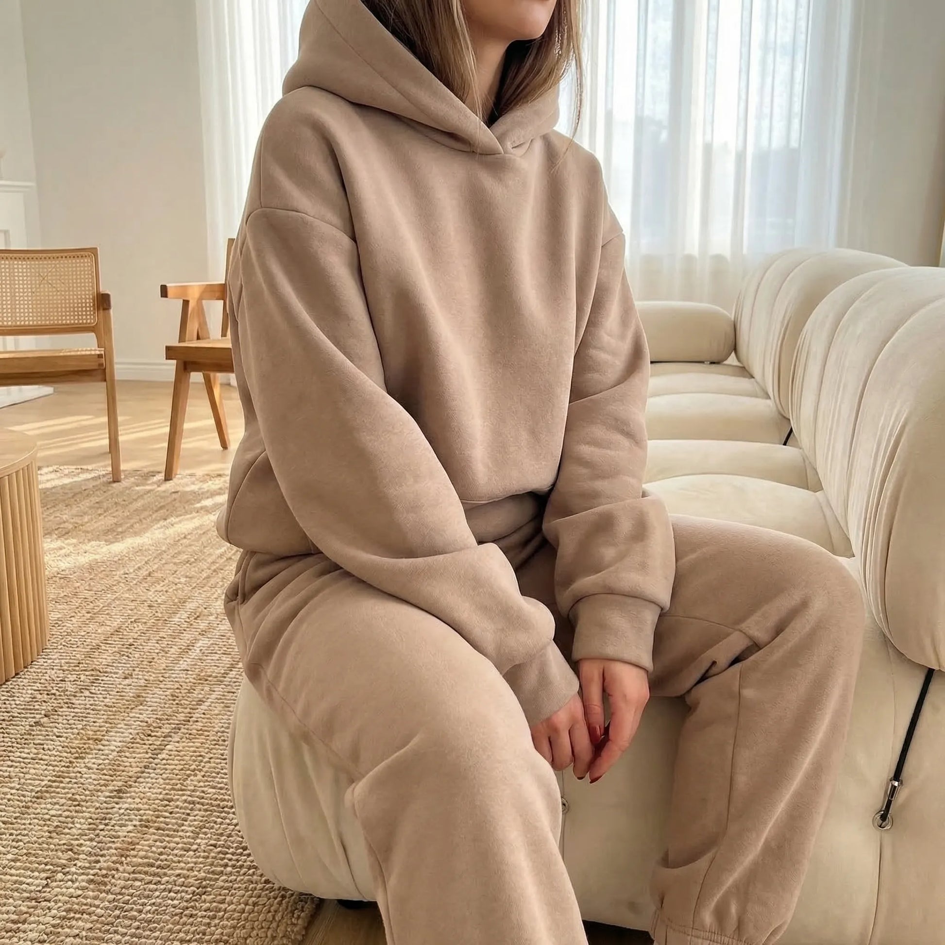 Cozella - 2-Piece Hoodie And Jogger Set