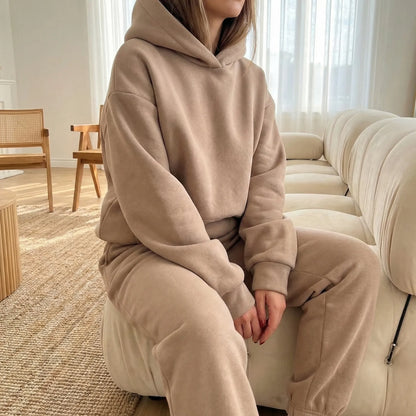 Cozella - 2-Piece Hoodie And Jogger Set