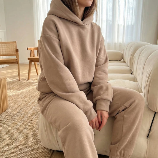 Cozella - 2-Piece Hoodie And Jogger Set